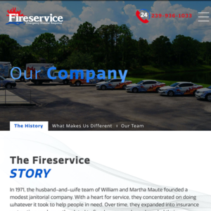 Telling a company story on a website